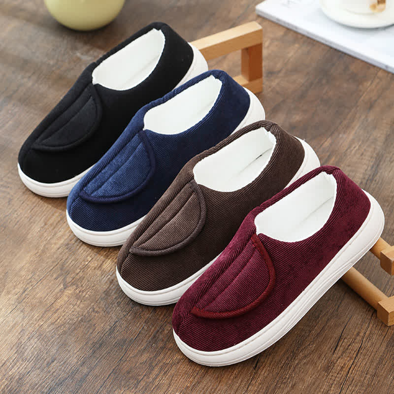 Rutschfeste, warme Hausschuhe mit Klettverschluss in Übergröße - image 3