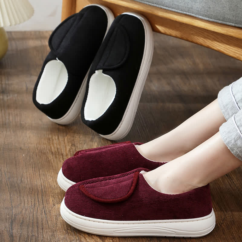 Rutschfeste, warme Hausschuhe mit Klettverschluss in Übergröße - image 1