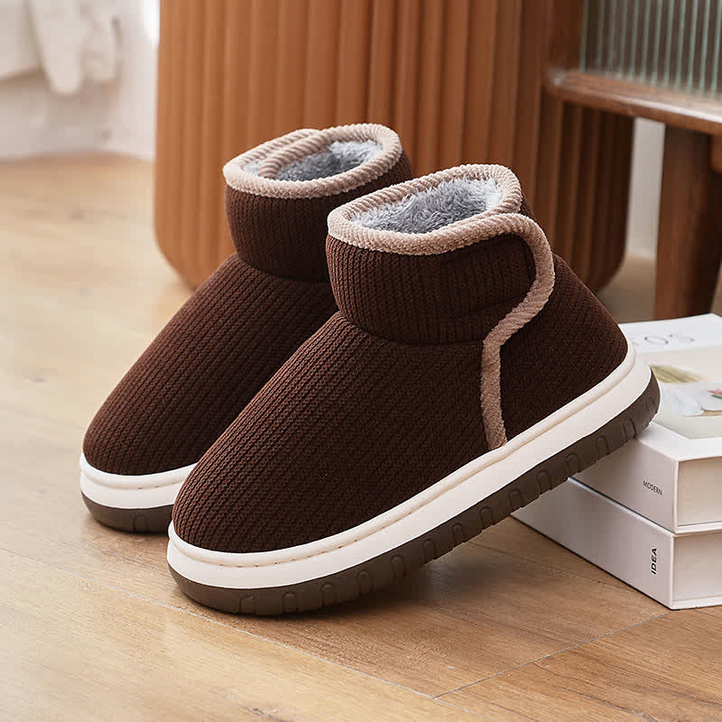 Warme, rutschfeste Hausschuhe mit dicker Sohle - Braun - EU42-43 (US8,5-9) - image 13