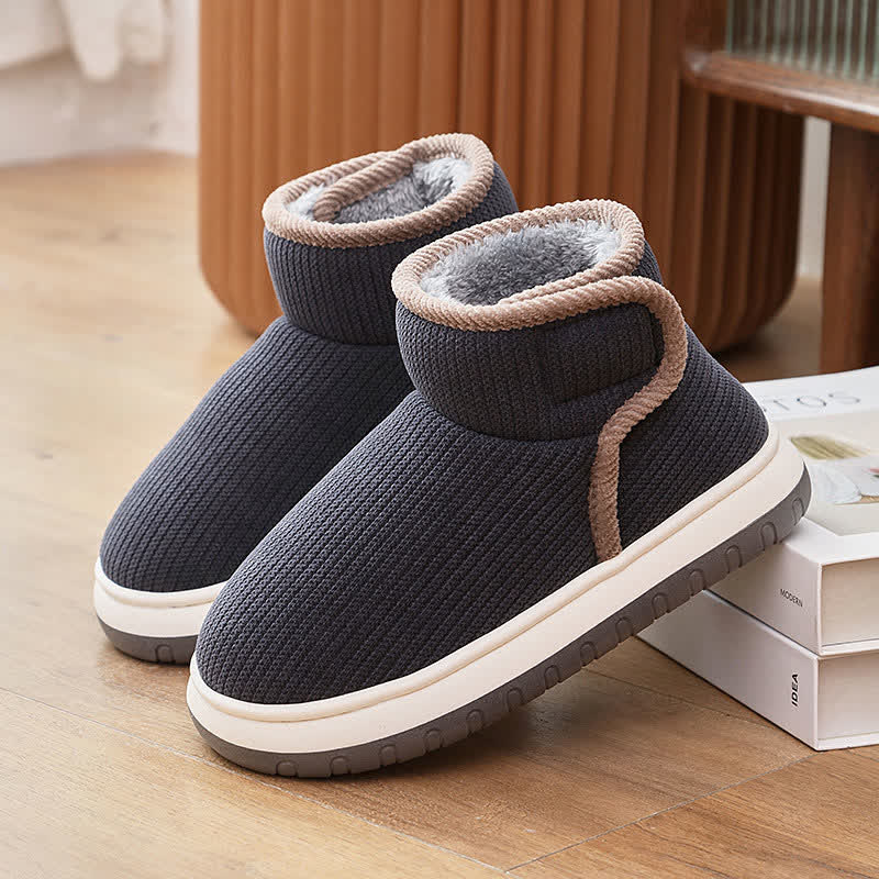 Warme, rutschfeste Hausschuhe mit dicker Sohle - Grau - EU42-43 (US8,5-9) - image 14