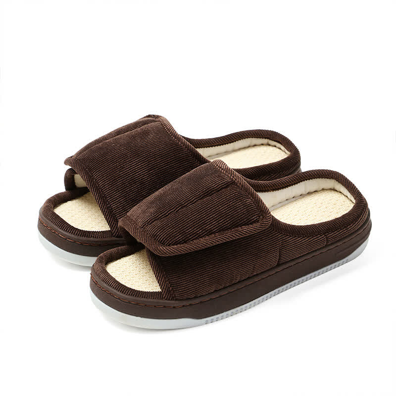 Leicht anzuziehende, rutschfeste Hausschuhe mit Klettverschluss in Übergröße - image 12