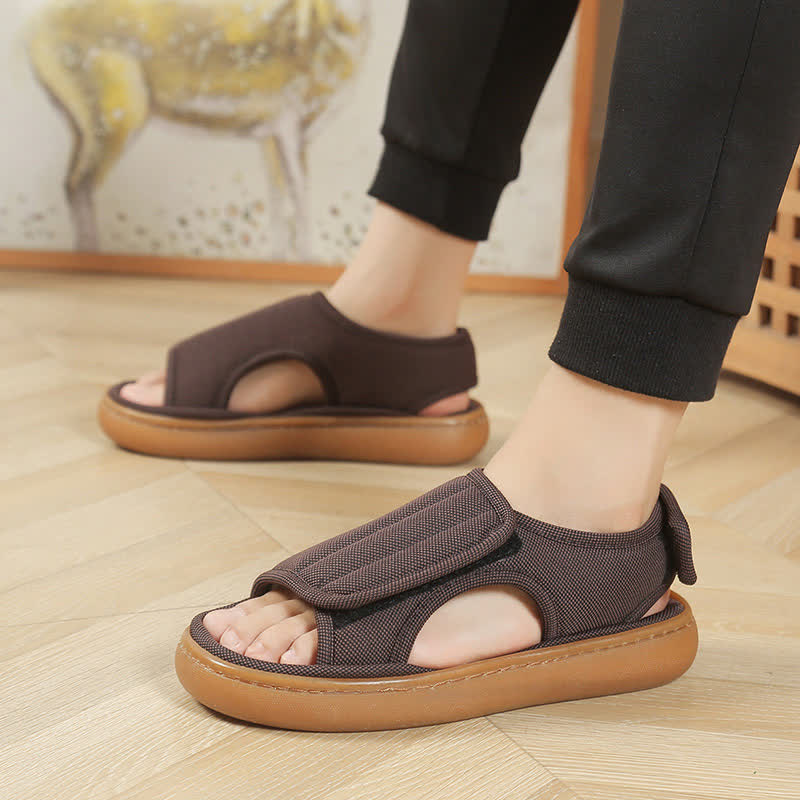 Verstellbare, leicht anzuziehende, rutschfeste Hausschuhe in Übergröße - Kaffee - EU47-48 (US12-13) - image 13