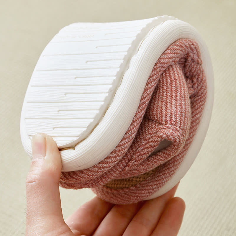 Atmungsaktive Leinenpantoffeln mit Klettverschluss in Übergröße - image 13