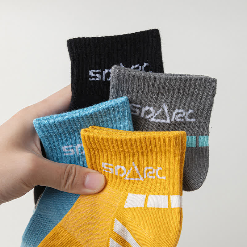 Dünne, gestreifte, schweißableitende Mesh-Knöchelkompressionssocken (5 Paar)