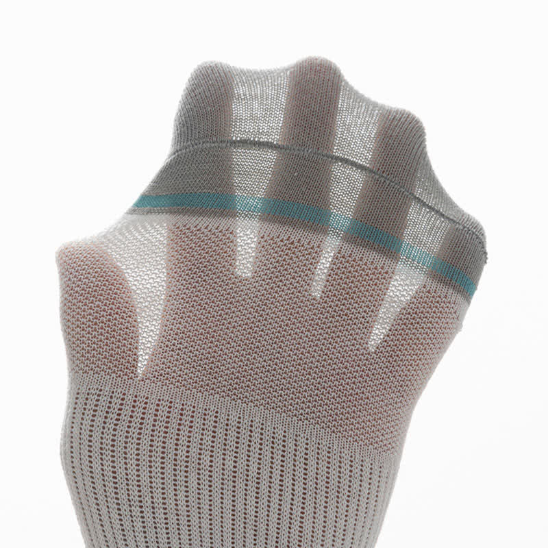 Dünne, gestreifte, schweißableitende Mesh-Knöchelkompressionssocken (5 Paar)