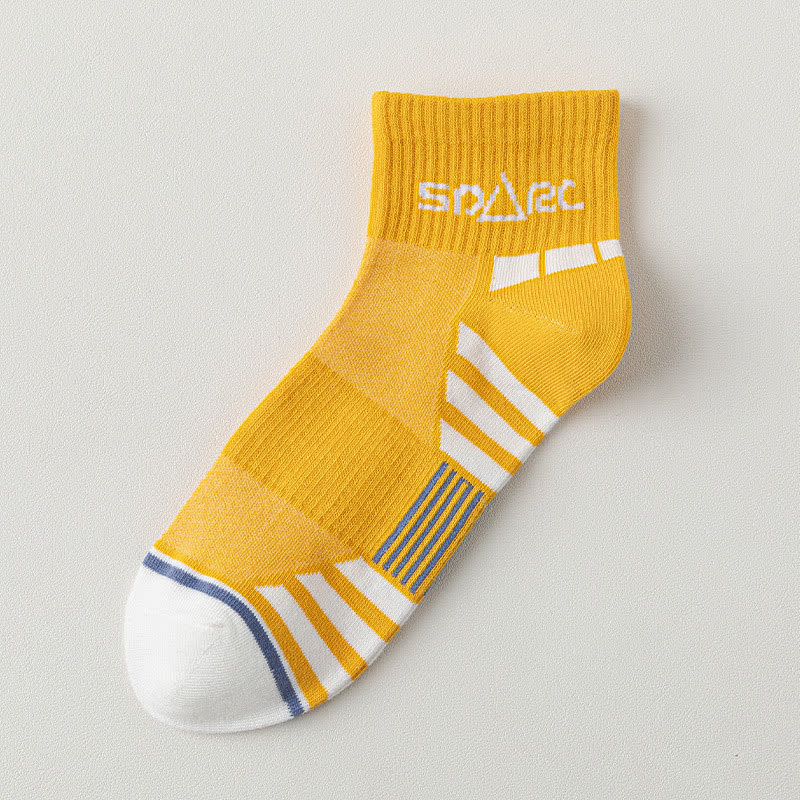 Dünne, gestreifte, schweißableitende Mesh-Knöchelkompressionssocken (5 Paar)