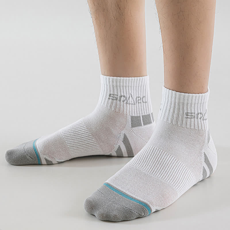 Dünne, gestreifte, schweißableitende Mesh-Knöchelkompressionssocken (5 Paar)