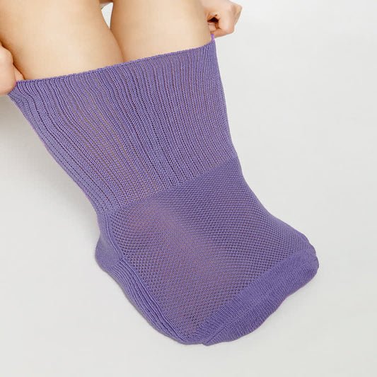 Atmungsaktive Viertelsocken aus Netzstoff in Übergröße