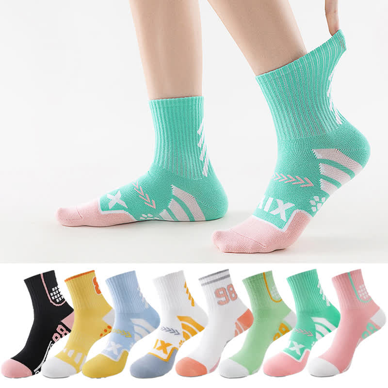 Knöchelkompressionssocken mit Zahlengrafik-Aufdruck (8 Paar)