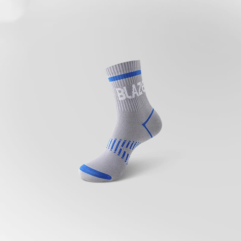 Sport-Kompressionssocken mit Buchstabendruck (5 Paar)