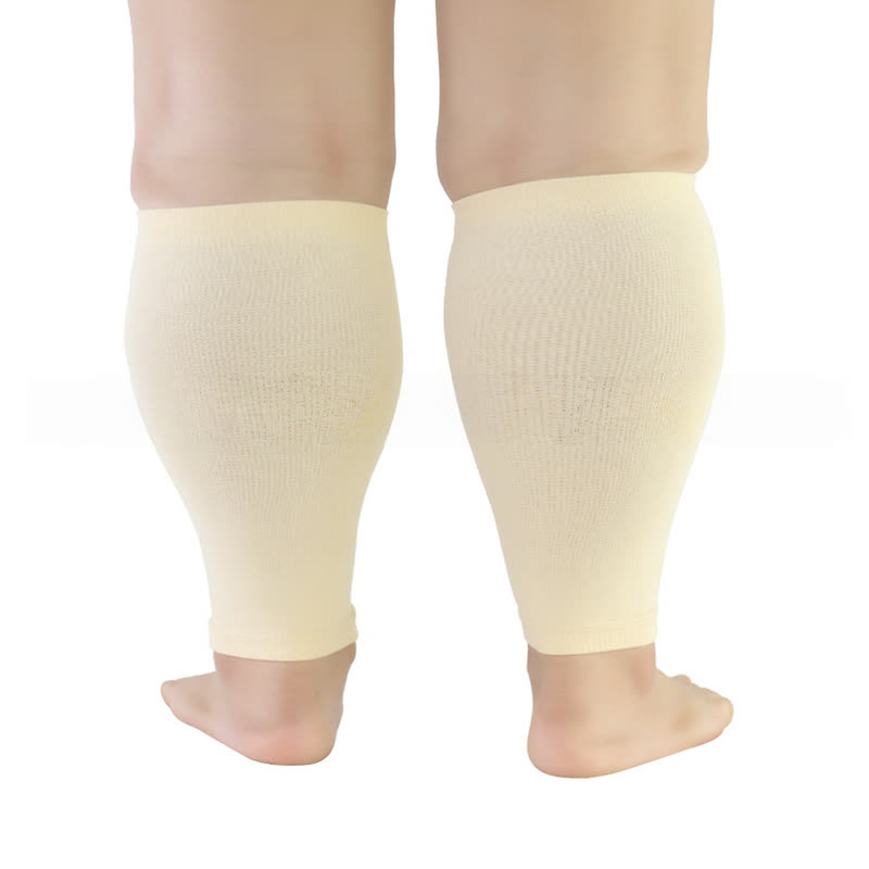 Wadenkompressionsstrümpfe in Übergröße, einfarbig - Beige - 5XL - image 10