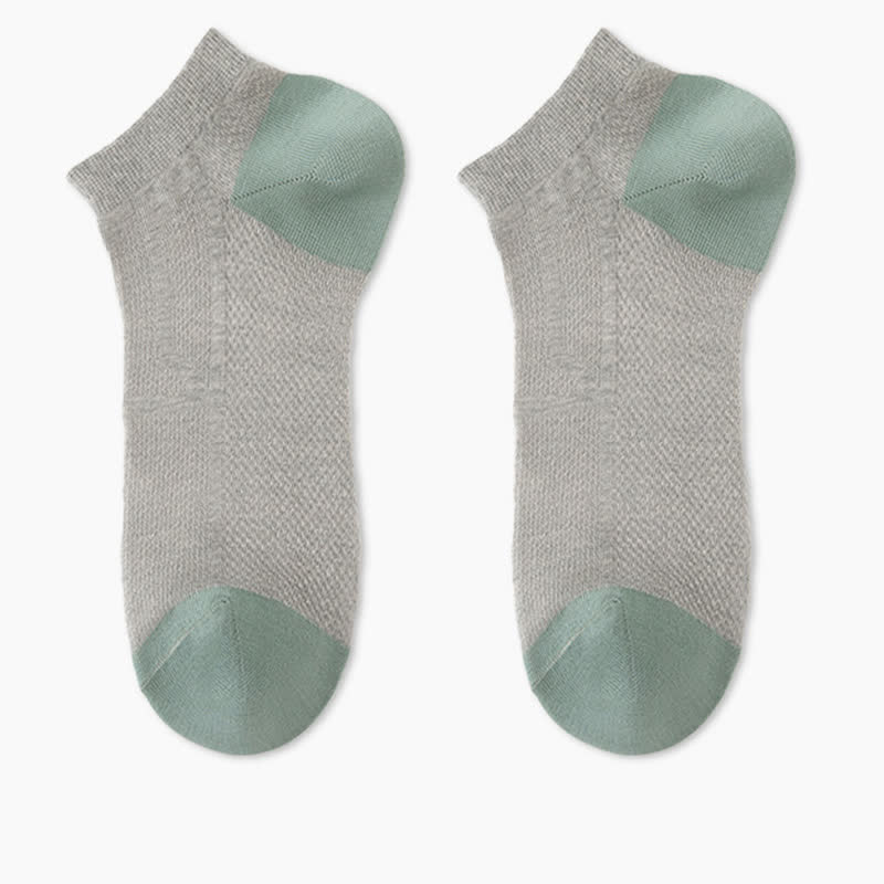 Rutschfeste, atmungsaktive Söckchen aus Mesh mit Fersenpartie (6 Paar)