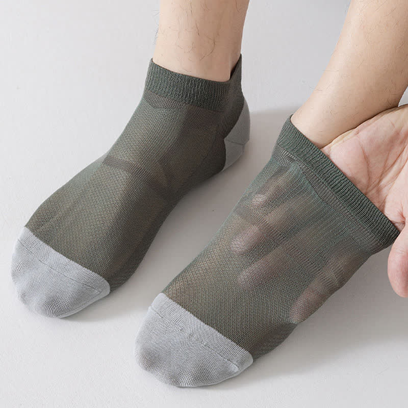 Rutschfeste, atmungsaktive Söckchen aus Mesh mit Fersenpartie (6 Paar)
