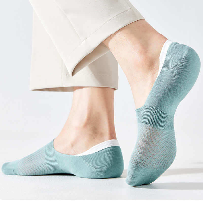 Rutschfeste Silikon-Fersensocken aus Mesh-Baumwolle (7 Paar)