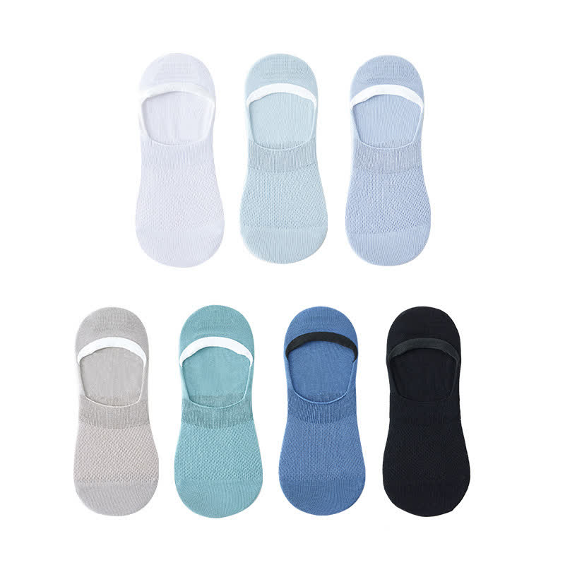 Rutschfeste Silikon-Fersensocken aus Mesh-Baumwolle (7 Paar)