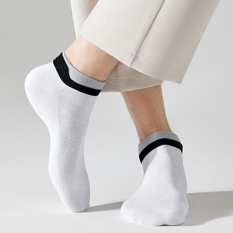 Atmungsaktive Söckchen aus reiner Baumwolle mit Netzstoff (5 Paar)