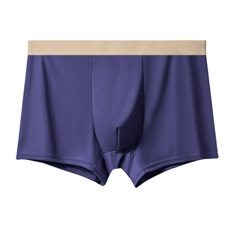 Herren-Boxershorts aus Eisseide mit hoher Taille in Übergröße (3er-Pack)