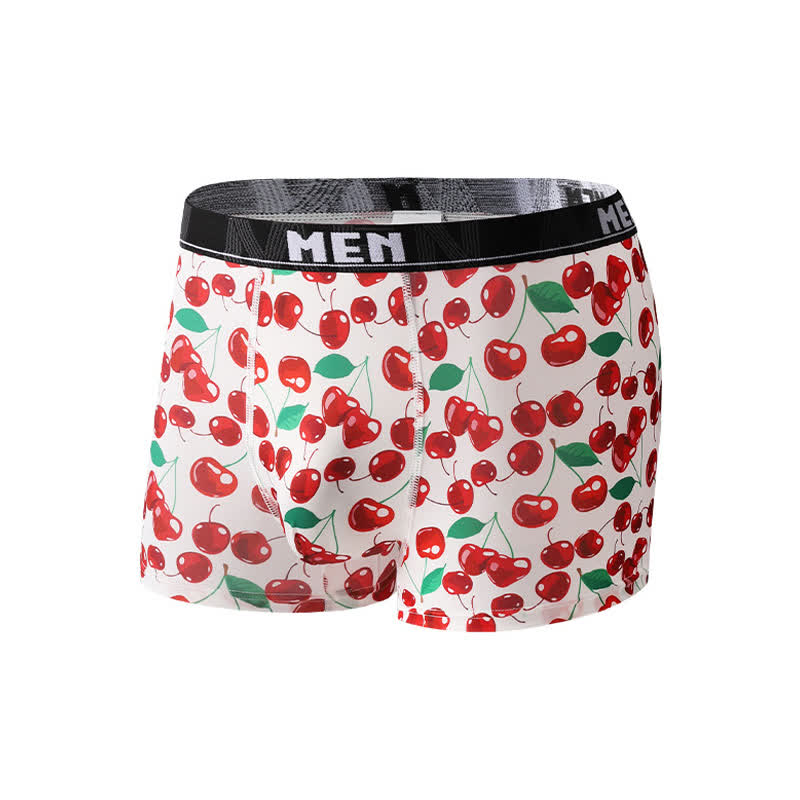 Atmungsaktive Boxershorts für Herren mit Lebensmittel- und Obst-Aufdruck (3er-Pack)