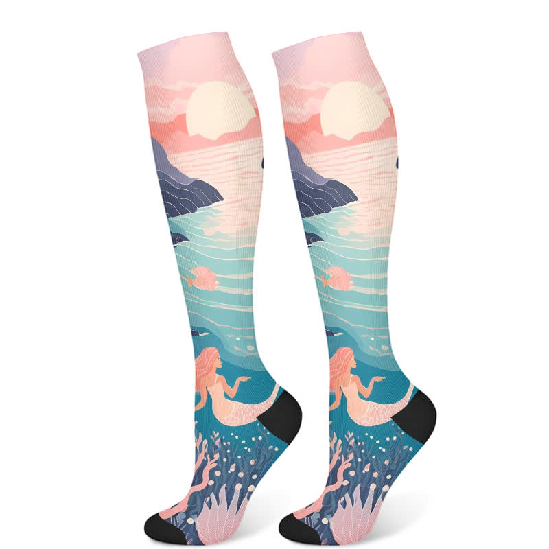 Kompressionsstrümpfe der Mermaid-Serie (3 Paar) - Rosa (1 Paar) - S/M - image 6