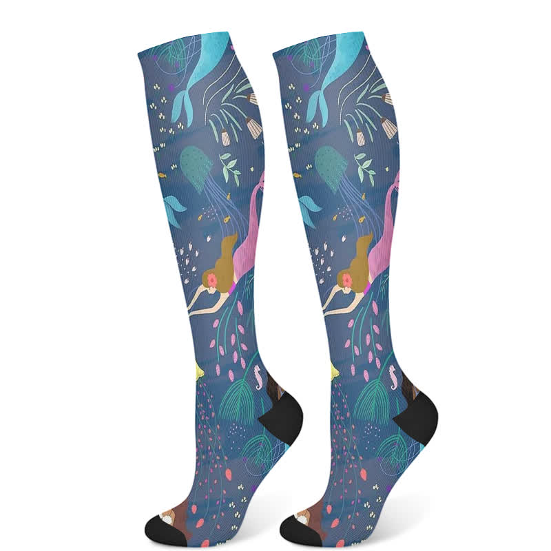 Kompressionsstrümpfe der Mermaid-Serie (3 Paar) - Blau (1 Paar) - S/M - image 7
