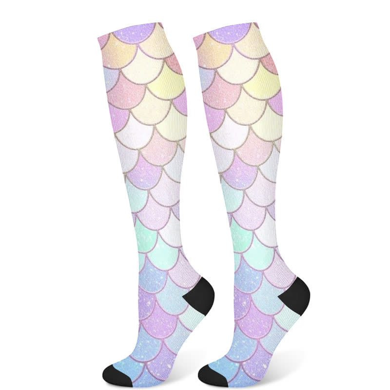 Kompressionsstrümpfe der Mermaid-Serie (3 Paar) - Lila (1 Paar) - S/M - image 8