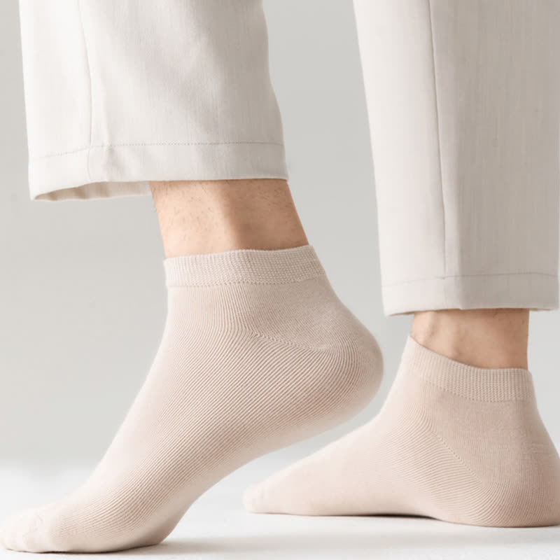 Einfarbige Knöchelsocken aus Stretch-Baumwolle in Übergröße (8 Paar)