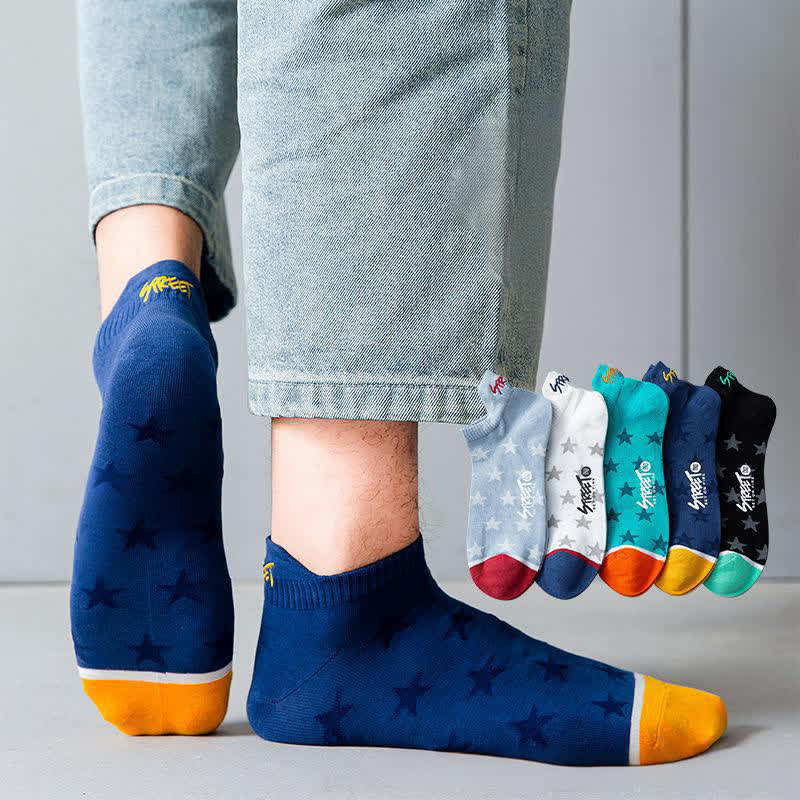 Atmungsaktive Söckchen aus Baumwolle mit Sternenmuster (5 Paar)