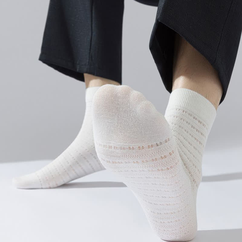 Söckchen aus hohler Bambusfaser im Netzdesign (5 Paar)