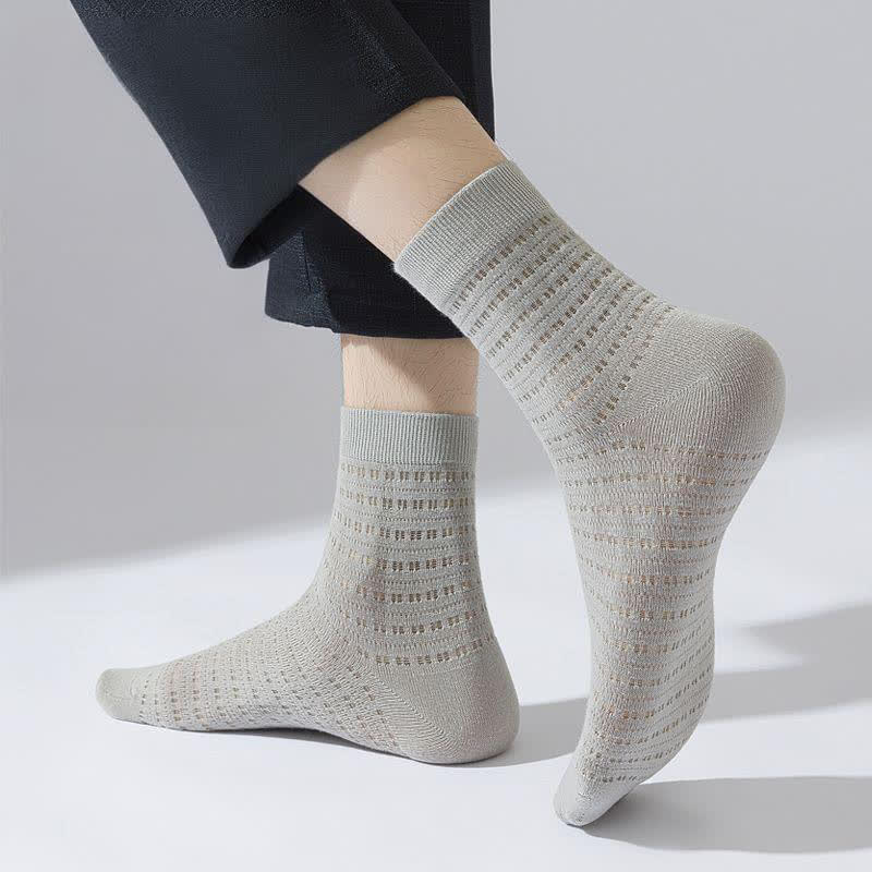 Söckchen aus hohler Bambusfaser im Netzdesign (5 Paar)