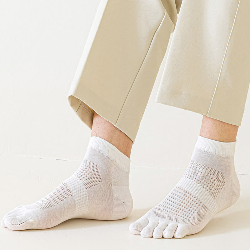 Fünfzehen-Söckchen aus reinem Baumwollnetz (3 Paar)