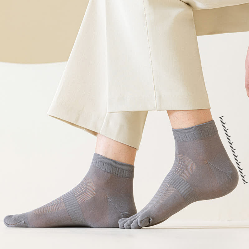 Fünfzehen-Söckchen aus reinem Baumwollnetz (3 Paar)