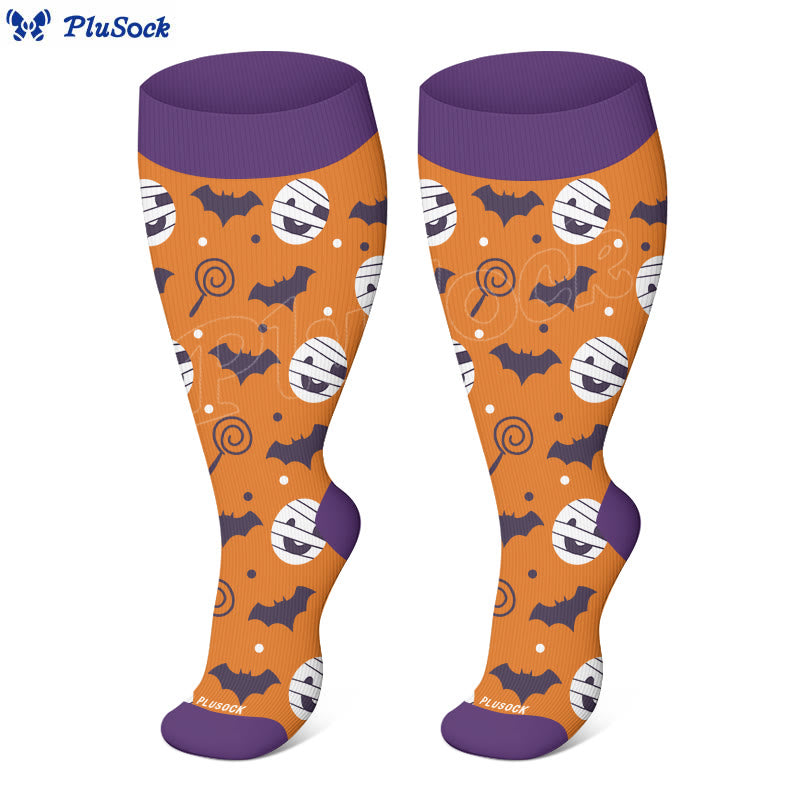 Süße Kompressionsstrümpfe im Halloween-Stil in Übergröße (3 Paar) - image 7