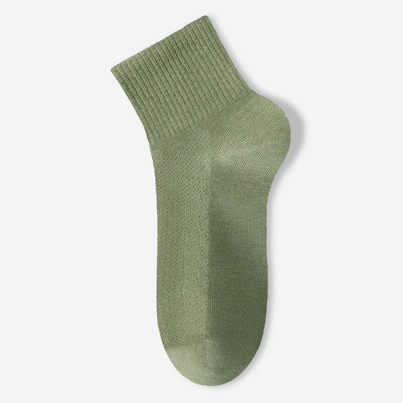 Dünne, atmungsaktive Söckchen aus reinem Baumwollnetz (7 Paar) - Grün - EU40-45 (US7-11) - image 15