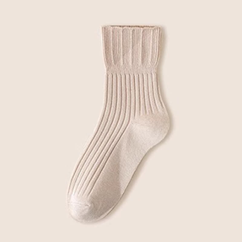 Locker sitzende Viertelsocken aus Baumwolle mit gekräuseltem Rand (4 Paar)