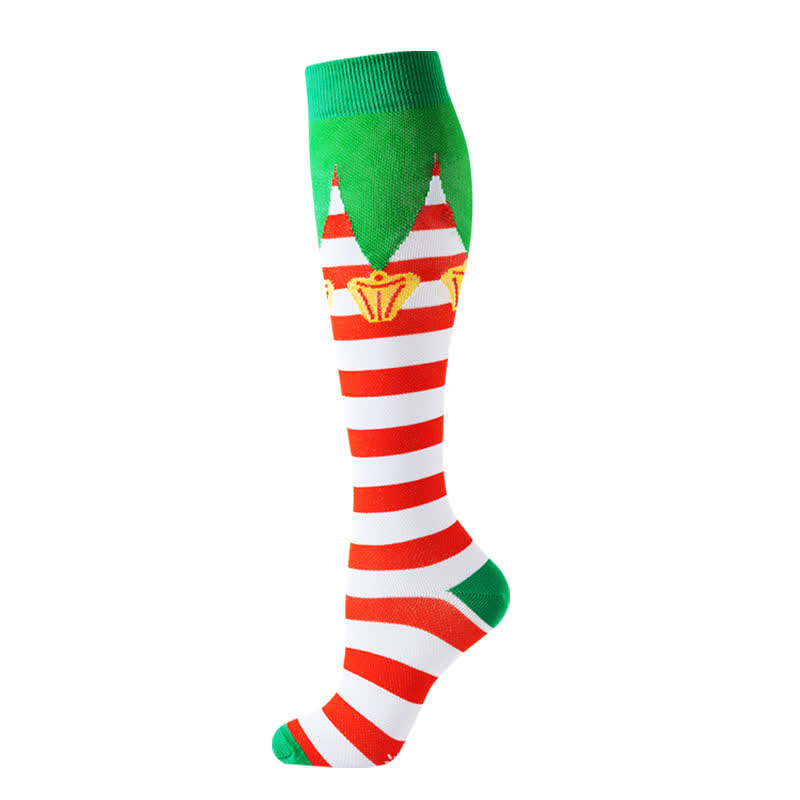 Kompressionsstrümpfe mit Weihnachtsmann-Weihnachtsbaummotiv (6 Paar) - image 6