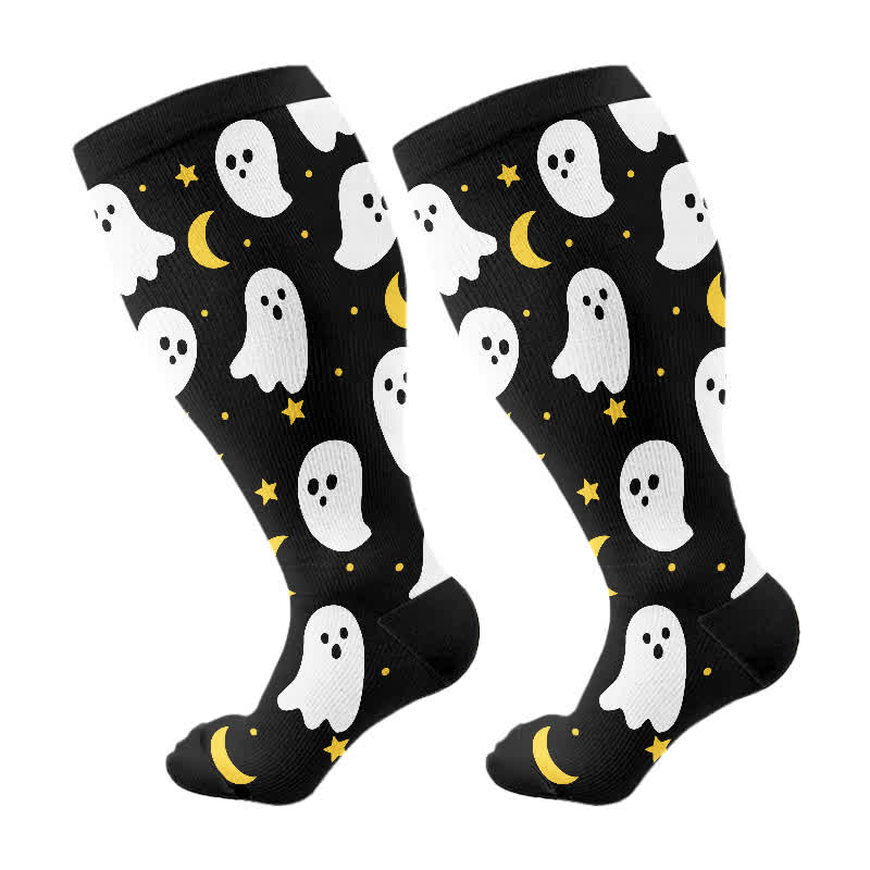 Kompressionsstrümpfe der Halloween Ghost Series in Übergröße - Schwarz - 4XL - image 7