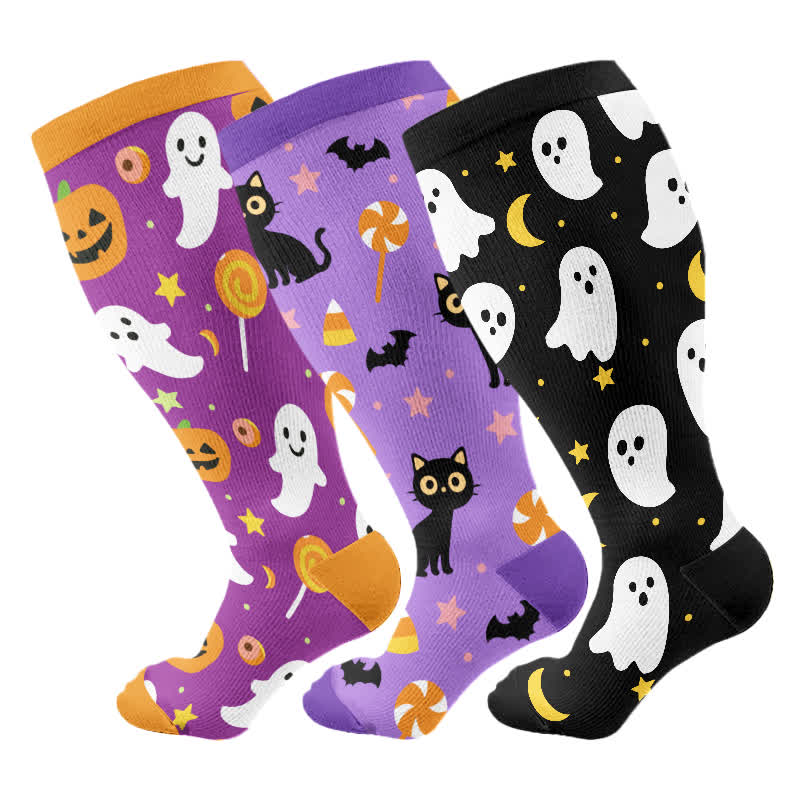 Kompressionsstrümpfe der Halloween Ghost Series in Übergröße - image 4