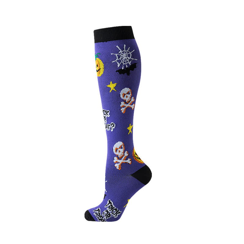 Kompressionsstrümpfe der Halloween Skull Ghost-Serie (5 Paar) - image 5