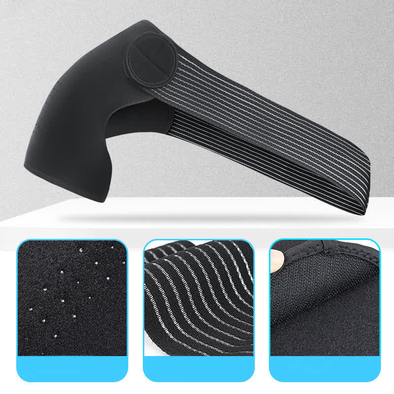 Schwarze verstellbare elastische Schulterstütze