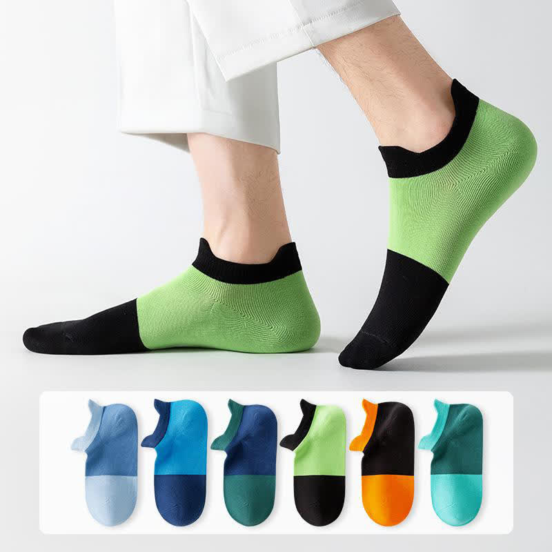 Atmungsaktive Söckchen aus Baumwolle mit Farbblockdesign (6 Paar)