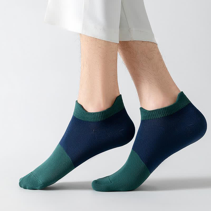 Atmungsaktive Söckchen aus Baumwolle mit Farbblockdesign (6 Paar)