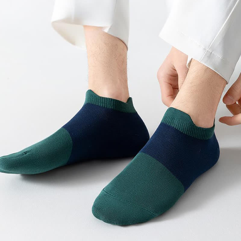 Atmungsaktive Söckchen aus Baumwolle mit Farbblockdesign (6 Paar)