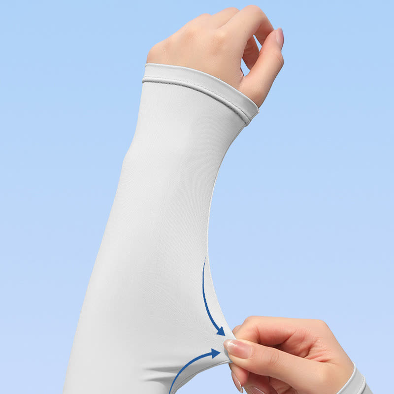 Sonnenschutz-Armstulpen aus Eisseide für Outdoor-Sport