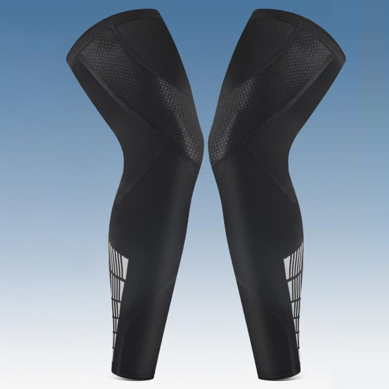 Reflektierende, rutschfeste Kompressions-Oberschenkelmanschetten für Radsport - Schwarz - 2XL - image 9