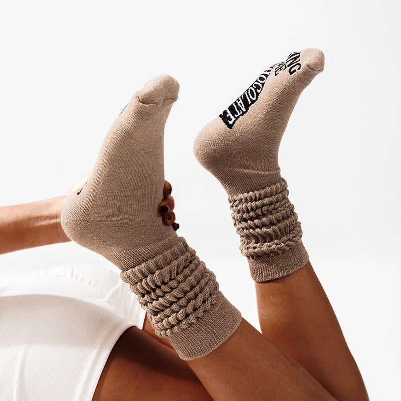 Kniestrümpfe mit bedruckter Sohle - Kaffee - EU36-43 (US3-9) - image 15