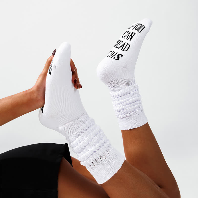 Kniestrümpfe mit bedruckter Sohle - Weiß - EU36-43 (US3-9) - image 12