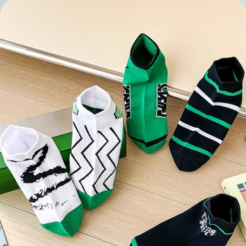 Baumwoll-Söckchen der Streifenserie (5 Paar) - image 3