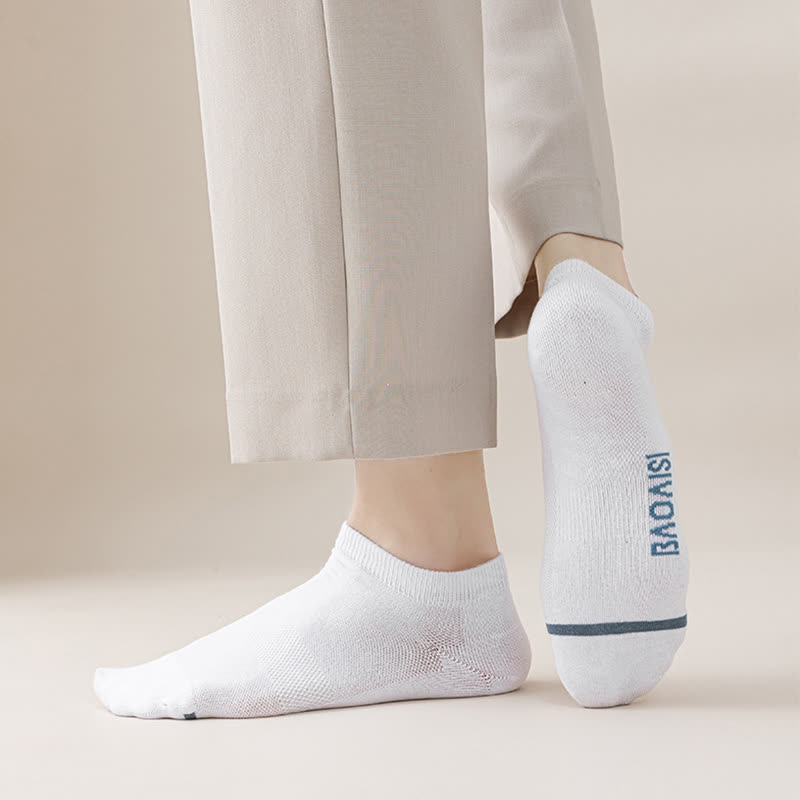 Einfarbige Söckchen mit Buchstaben-Sohle (7 Paar) - image 4