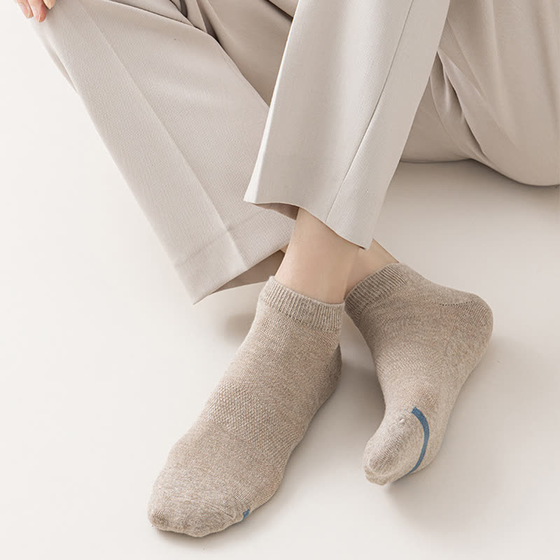 Einfarbige Söckchen mit Buchstaben-Sohle (7 Paar) - image 12