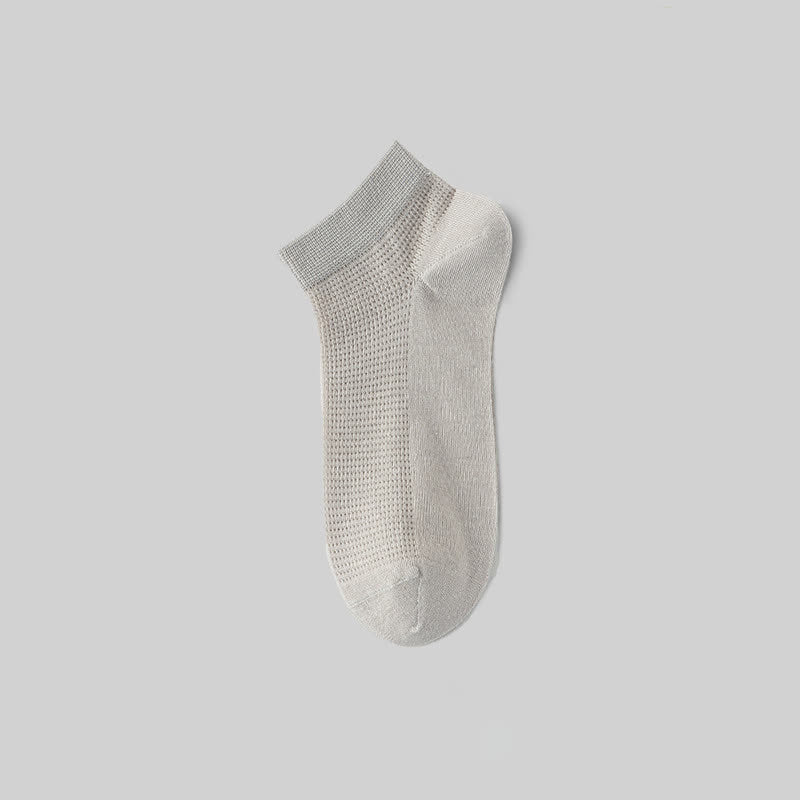 Atmungsaktive Füßlinge aus Maulbeerseide (9 Paar) - Grau - EU36-40 (US3-7) - image 14